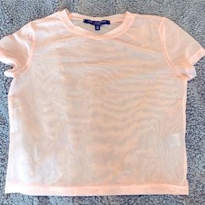 Sheer pink T-shirt